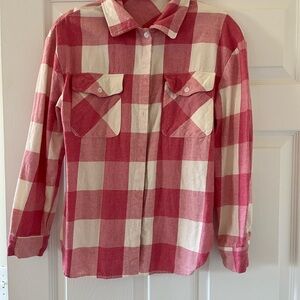 Pink and White Plaid top